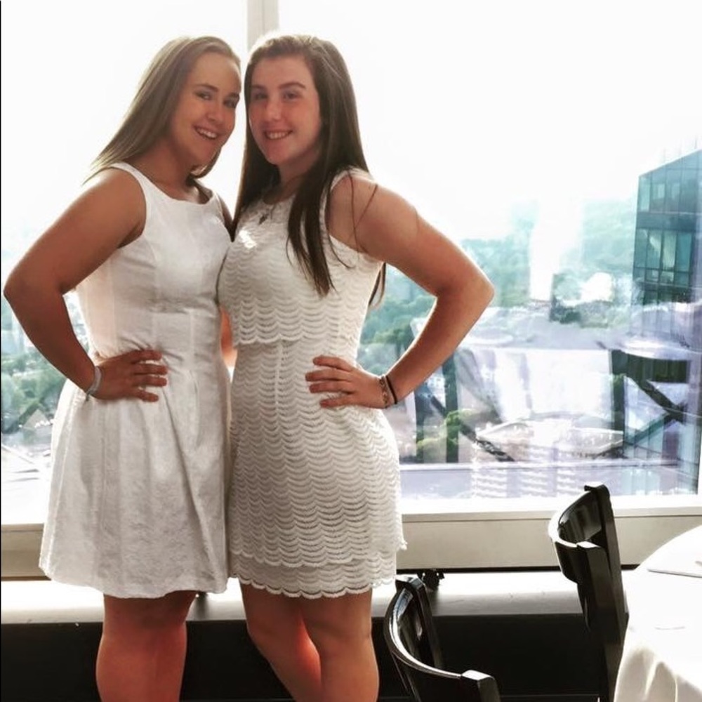 White layered dress